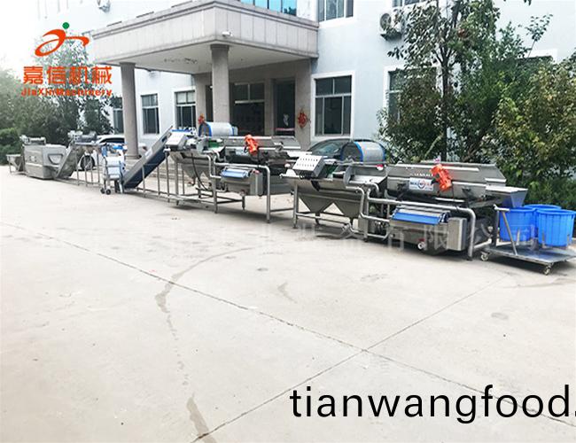 長(zhang)葉菜清洗風(feng)榦(gan)流水(shui)線(xian)